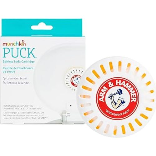 Munchkin Arm & Hammer Puck Diaper Pail Deodorizer, Lavender, 1 Count
