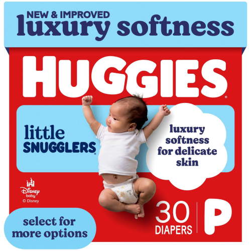 Huggies, Baby Diapers, Size Preemie, Up to 6 lbs, 30ct