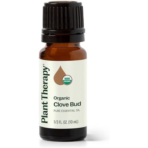 Plant Therapy Organic Clove Bud Essential Oil 100% Pure, USDA Certified Organic, Undiluted, Natural Aromatherapy, Therapeutic Grade 10 mL (⅓ oz)
