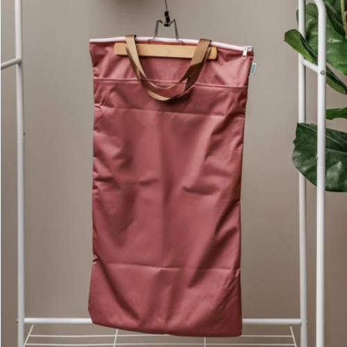 Large Zipper Hanging Wet Bag, Laundry Bag with Handles