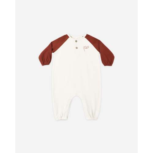 Henley Jumpsuit Brick Color Block – Rylee + Cru