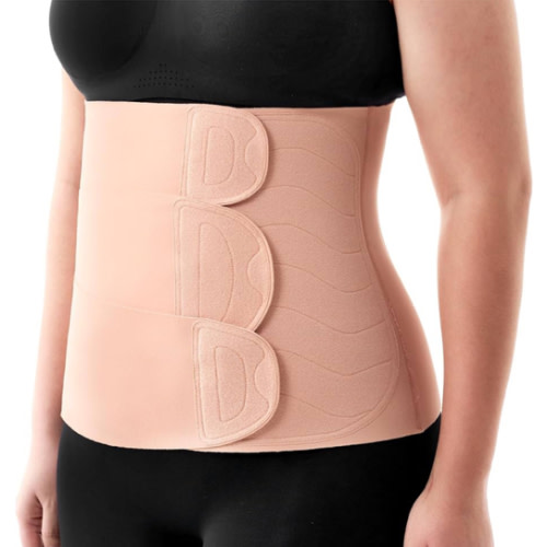 Momcozy Ergowrap Postpartum Belly Band for Recovery and Vaginal Birth, Abdominal Binder with 3D Lifting & Ergonomic Back Support, Seamless Belly Wrap Shapewear for Post Surgery Recovery