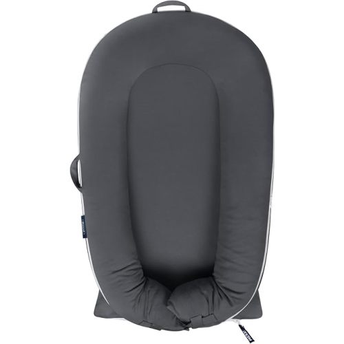 Organic Replacement Cover with Waterproof Pad | Premium Quality Spare Cover Certified Organic Cotton | [Fits Dockatot Deluxe + Docks] (Cover Only) (Charcoal, Waterproof Organic Cotton)