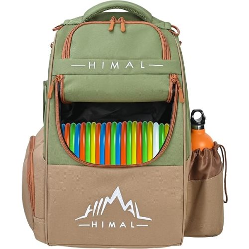 HIMAL HIMAL Disc Golf Bag Holds 22+ Discs, Durable Disc Golf Backpack with Large Capacity, and Multiple Storage Pockets