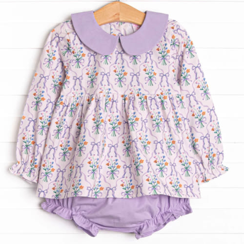 Patches of Petals Diaper Set, Purple – Stitchy Fish