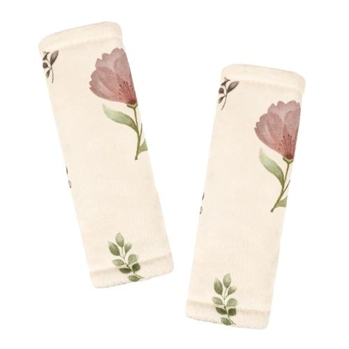 SWESEN Baby Car Seat Strap Covers, Soft Car Seat Strap Shoulder Pads for Baby Girls, Double-Sided Use carseat Straps Covers for Stroller, Car Seats, Pushchair, Florals