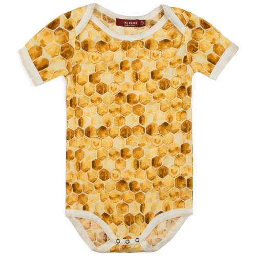 Honeycomb Bamboo Short Sleeve One Piece (12-18 months)