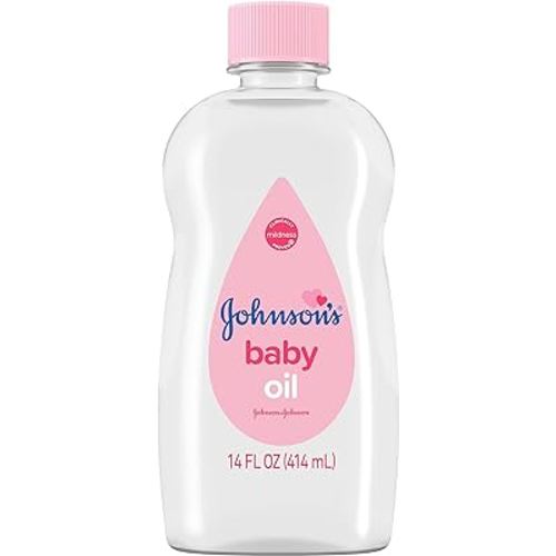 Johnson's Baby Oil, Pure Mineral Oil to help Prevent Moisture Loss for baby, Kids & Adults, Gentle & Soothing Baby Massage Oil for Dry Skin Relief, Original Scent, 14 fl. oz(Pack of 6)