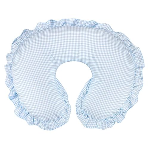 Nursing Pillow Cover - Blue Gingham