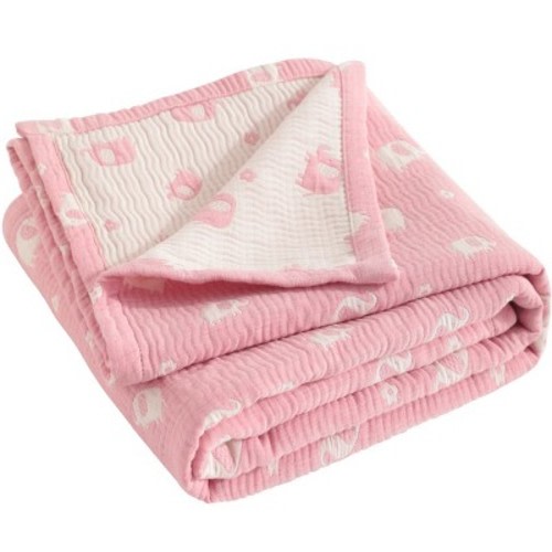 3-Layer Muslin Cotton Toddler Blanket, Super Soft and Warm Crib Blanket - NTBAY
