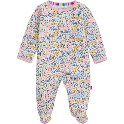 Magnetic Me Girls Modal Magnetic Baby Footie Pajamas | Silky Soft Modal Fabric | Baby Sleepers Available Sizes PRE - 24M