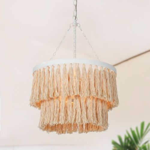 LNC Demetrius 3-Light Distressed Gray Bohemian/Global Led Chandelier LN73AUF72H3V8C at Lowes.com