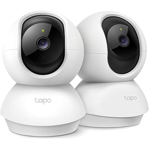 Tapo 2K Pan/Tilt Security Camera for Baby Monitor, Dog Camera w/Motion Detection, 2-Way Audio Siren, Night Vision, Cloud&SD Card Storage, Works w/Alexa & Google Assistant, 2-Pack (Tapo C210P2)