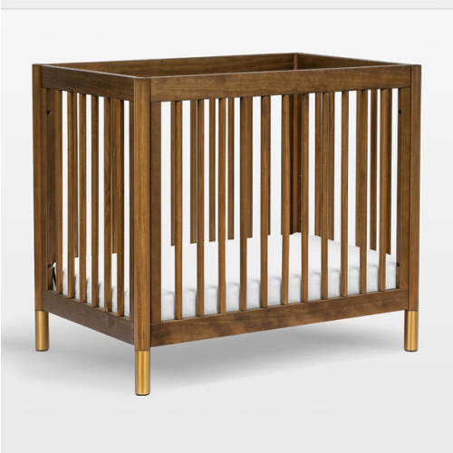 Babyletto Gelato Natural Walnut Wood 4-in-1 Convertible Mini Baby Crib