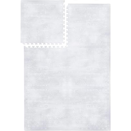 PopsyKosy Super 1 Inch Thick Premium Quality Exercise & Baby Foam Play Mats - Expandable & Large Non-Toxic Odorless Floor Mat - 6 Tiles Spacious 6x4ft - Peel-Resistant - Lavender Gray