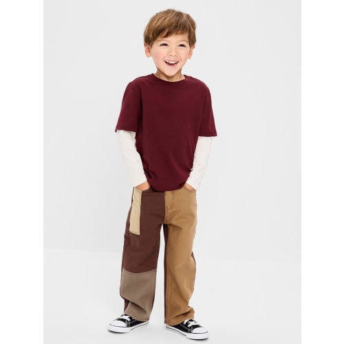 Baggy Patched Jeans for Toddler Boys
