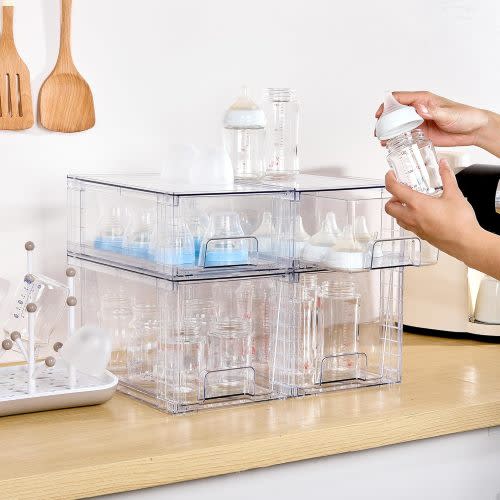 Bottle Storage and Organizer, Plastic Drawers for Kitchen Pantry,Cabinet,Under Sink Organization