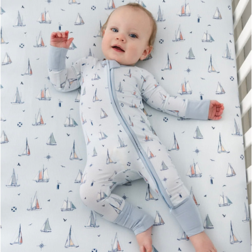 Sailboats Bamboo Zippered Sleeper