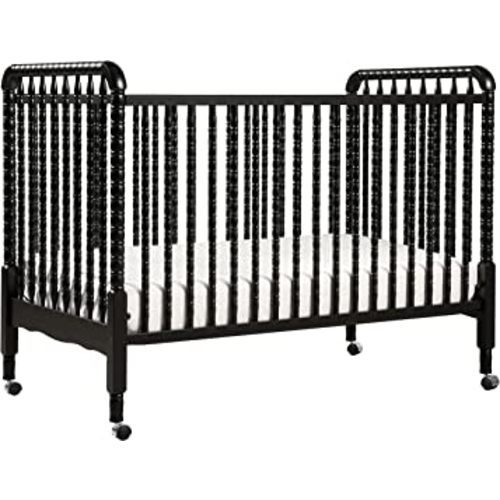 DaVinci Jenny Lind 3-in-1 Convertible Crib in Ebony, Removable Wheels, Greenguard Gold Certified