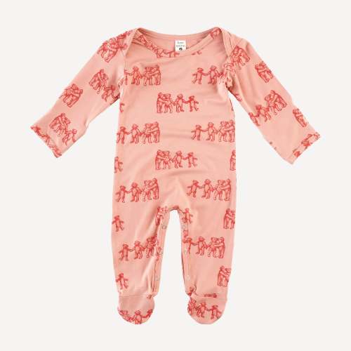 long sleeve lap neck footie | teddy bears | bamboo – kate quinn