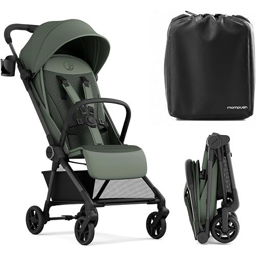 Mompush Nexis Carbon Fiber Lightweight Travel Stroller, Carry-On, Forest