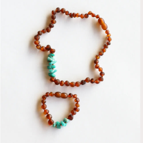 Raw Cognac Baltic Amber + Raw Amazonite || Kids Set – CanyonLeaf