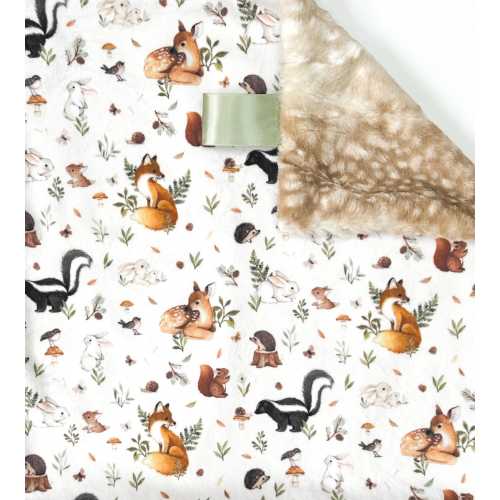 Woodland Animals Baby Lovey Blanket: Woodland Nursery Decor