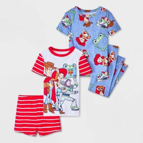 Toddler Boys' 4pc Toy Story 5 Cotton Pajama Set - Red/White/Blue 5T