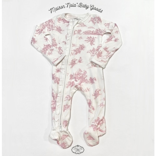 Storyland Toile Zipper Footie Pajama | Maison Nola