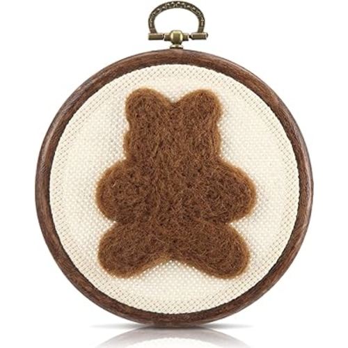 Chunful Felted Bear Nursery Wall Decor Cute Wall Art Decorative Artwork for Nursery Themes Bathroom Living Room Classroom Home Decoration