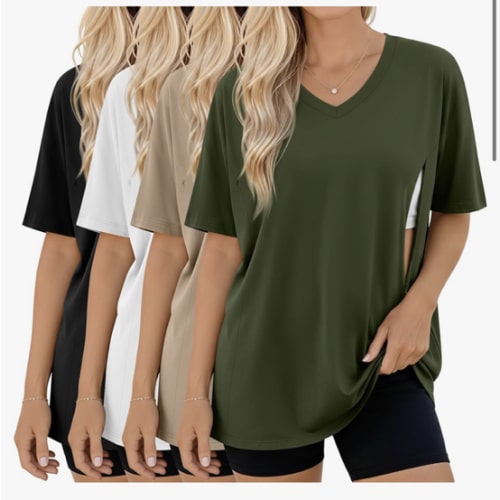 4 Pack Women's Oversize Nursing Tops
