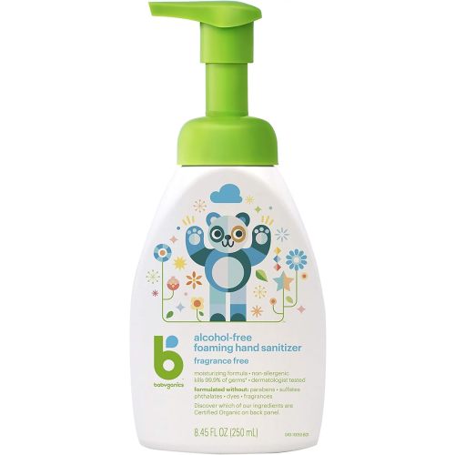 Babyganics Alcohol-Free Foaming Hand Sanitizer, Fragrance Free, 8.45oz Pump Bottle