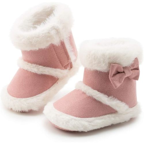 Zoolar Infant Unisex Warm Fur Lining Soft Boots Baby Winter Ankle Non-Slip Rubber Texture Sole Toddler Winter Snow Crib Shoes