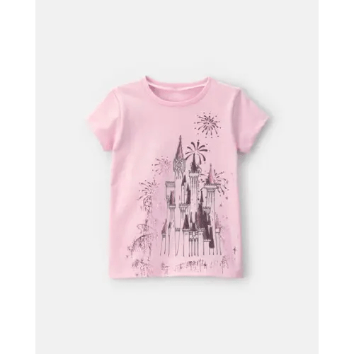 Toddler Girl Disney© Castle Graphic Tee - Pink | Carter's
