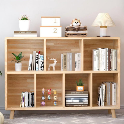 George Oliver Book Shelf Wooden Bookshelf Open Bookcase with Legs Natural Wood Storage Organizer, Boho Bookcase, Display Cabinet Shelf Free Standing Bookshelves for Bedroom, Living Room, Office & Reviews | Wayfair