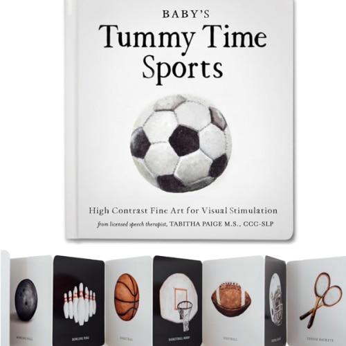 Baby's Tummy Time Sports: High-Contrast Fine Art for Visual Stimulation (Tabitha Paige Children's Book Series)
