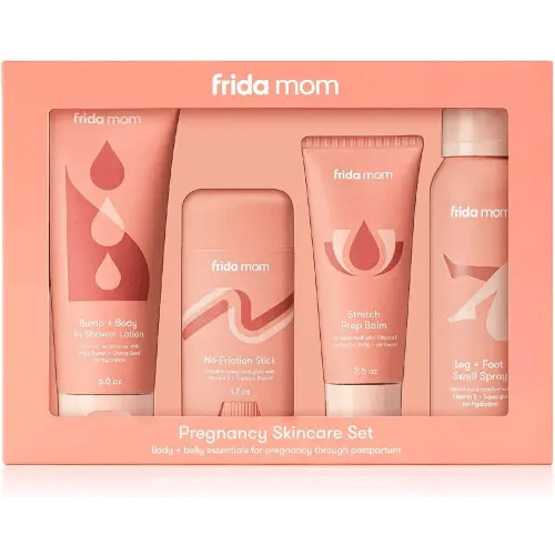 Frida Mom Pregnancy Skincare Set, Body Relief for Stretch Marks, Dry Skin, Swelling, & Chafing - 4pk Set
