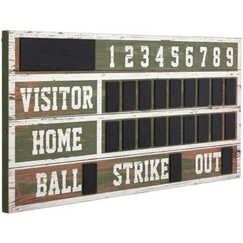 Stylecraft Home Collection WI52445DS Wooden Scoreboard - 48 Inch Wall Decor, Multicolored Finish