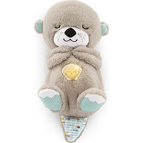 Fisher-Price Soothe 'n Snuggle Otter, Portable Plush Soother with Music, Sounds, Lights and Breathing Motion, Multi
