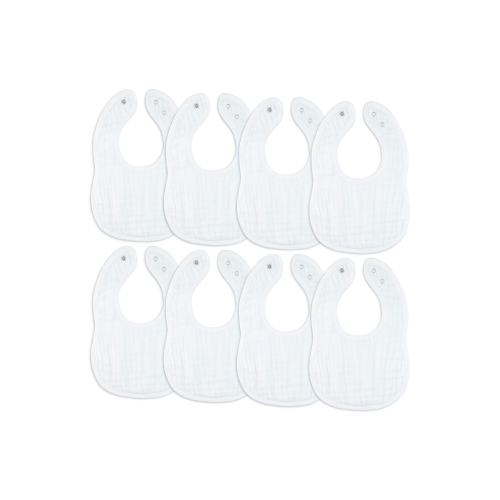 Muslin Bibs - Pack of 8