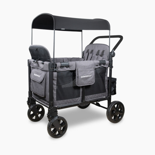 WonderFold Wagon W4 Elite Pro Stroller Wagon - Charcoal Gray
