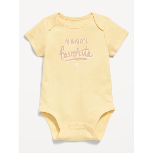 Short-Sleeve Unisex Graphic Bodysuit for Baby
