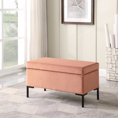 Mercury Row® Briony Upholstered Flip Top Storage Bench & Reviews | Wayfair