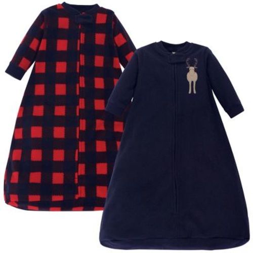 Hudson Baby Infant Boys Long-Sleeve Fleece Sleeping Bag, Forest Moose, 0-9 Months
