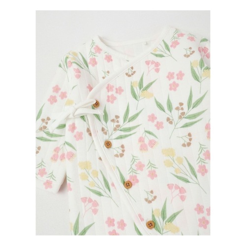 Gumnut Floral Coverall in White