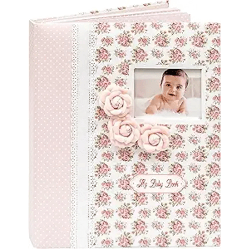 Baby Book Memory Girl - Baby Book Keepsake, Baby Memory Book and Album for Girl, Journal from Pregnancy to First 5 Years, Scrapbook to Record Memories, Milestones and Photos, Baby Memory Book (Pink)