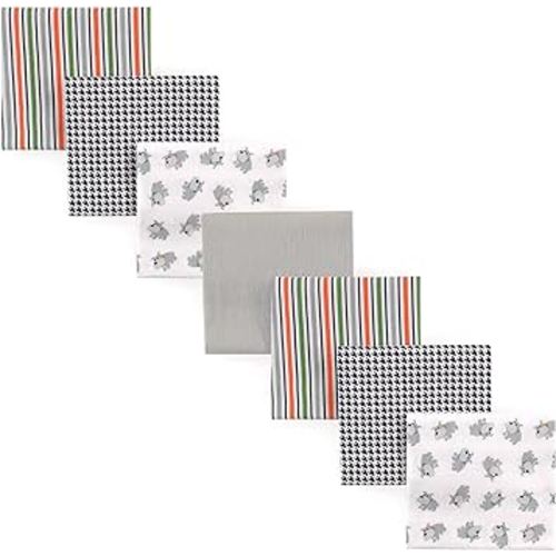 Luvable Friends Unisex Baby Cotton Flannel Receiving Blankets, Dog 7-Pack, One Size