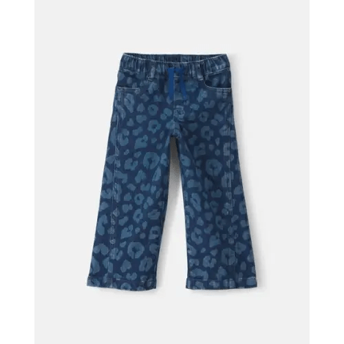 Toddler Girl Leopard Denim Wide-Leg Jeans - Dark Wash - OshKosh B'gosh | Carter's