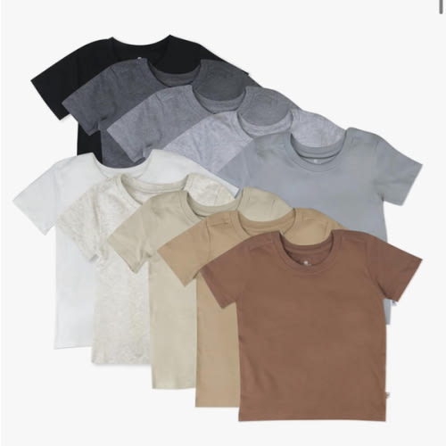 HonestBaby Multipack Short Sleeve T-Shirt Tee 100% Organic Cotton Infant Baby, Toddler, Little Kids Boys, Girls, Unisex