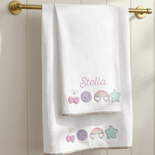Stoney Clover Lane Embroidered Towel | Pottery Barn Teen